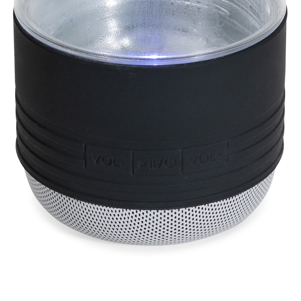 Garrafa com Caixa de Som Bluetooth e Luzes