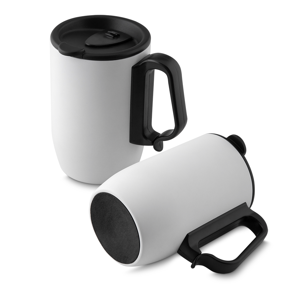 Caneca em aço inox parede dupla 350 ml