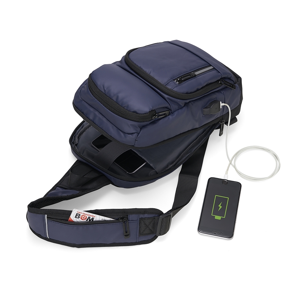 Mochila transversal USB