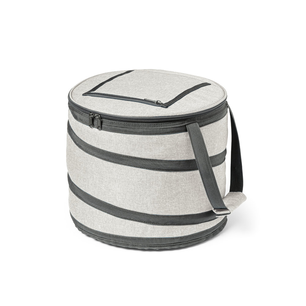 Bolsa térmica flexível em 600D com zíper duploe abridor de garrafas. Capacidade 15L. 300 x 260 mm.