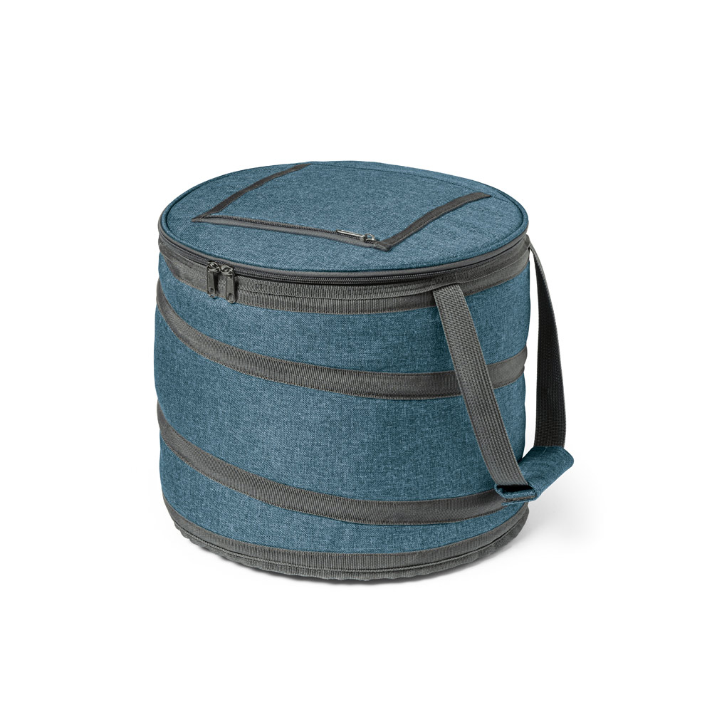 Bolsa térmica flexível em 600D com zíper duploe abridor de garrafas. Capacidade 15L. 300 x 260 mm.