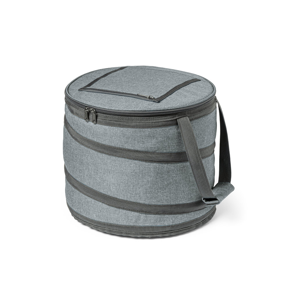 Bolsa térmica flexível em 600D com zíper duploe abridor de garrafas. Capacidade 15L. 300 x 260 mm.