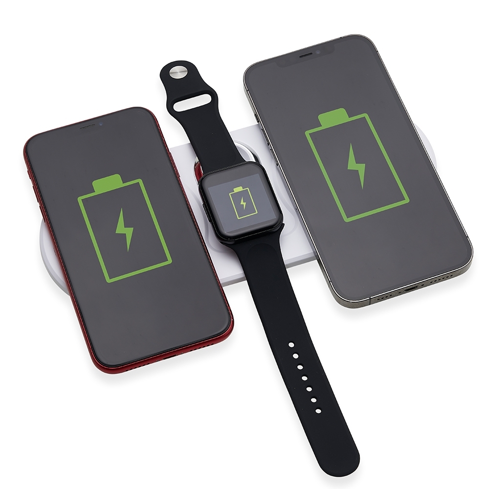 Base Dual Indução para Celulares e Iwatch. Carregador. Power Bank indução