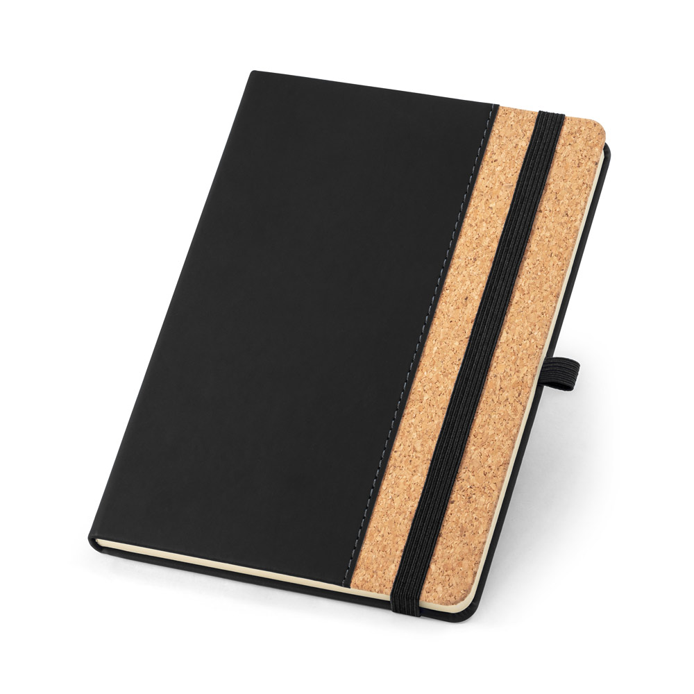 Caderno capa dura  140 x 210 mm   Cortiça e PU