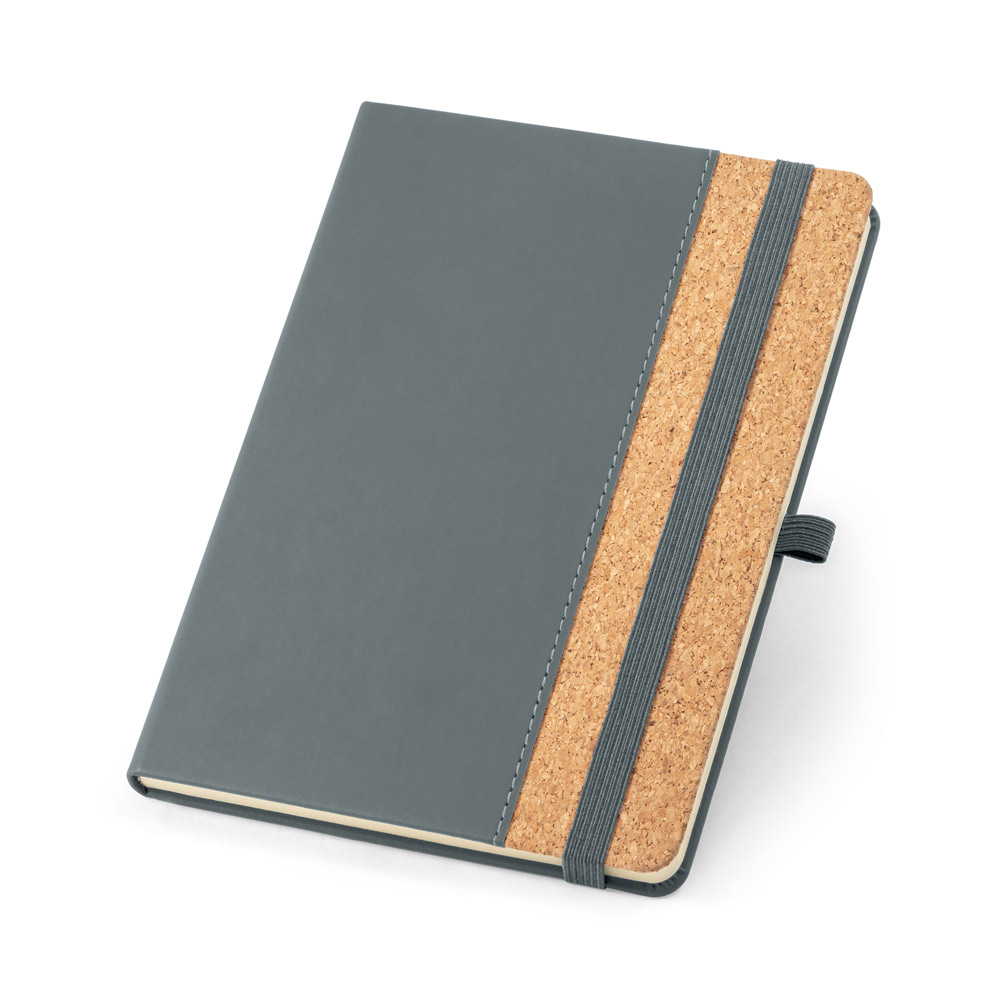 Caderno capa dura  140 x 210 mm   Cortiça e PU