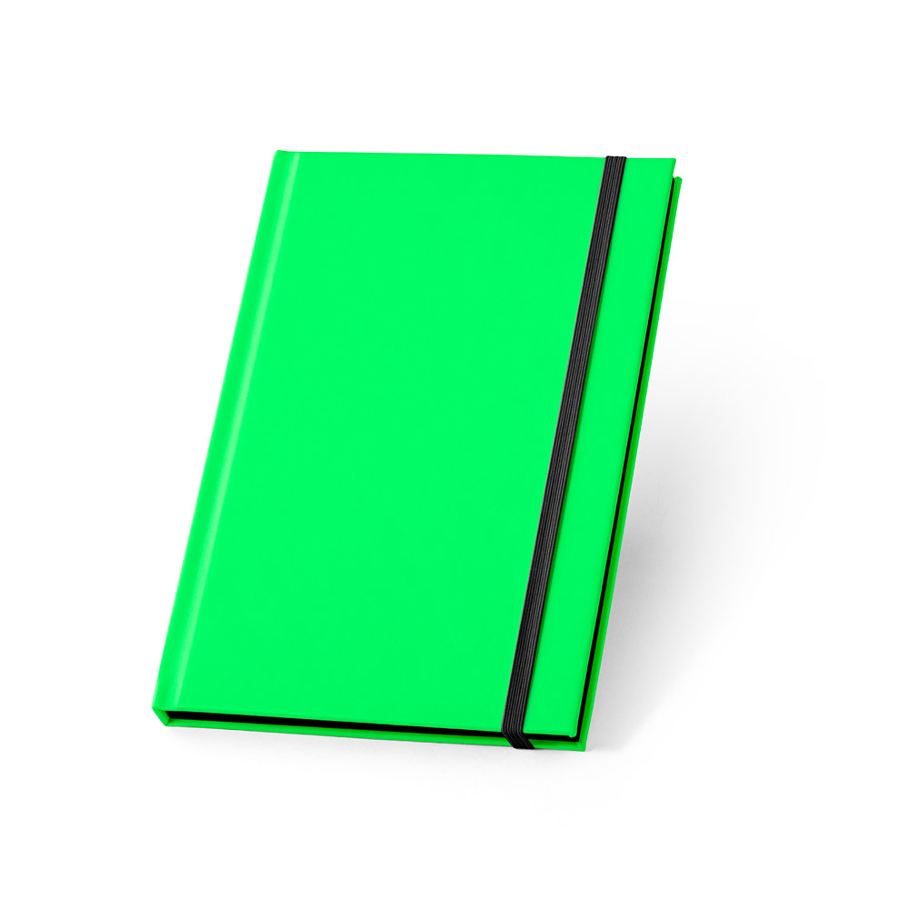 Caderno capa dura 140 x 210 mm em PU fluorescente