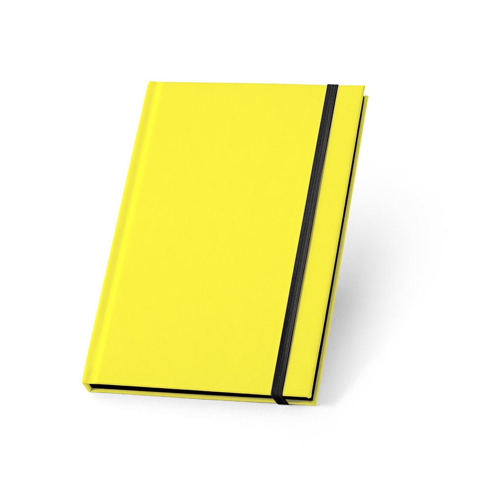 Caderno capa dura 140 x 210 mm em PU fluorescente