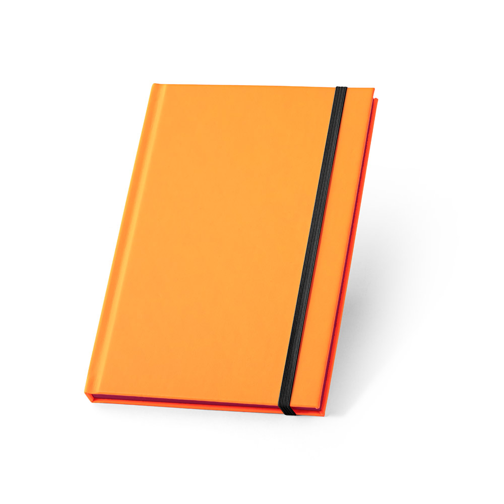 Caderno capa dura 140 x 210 mm em PU fluorescente