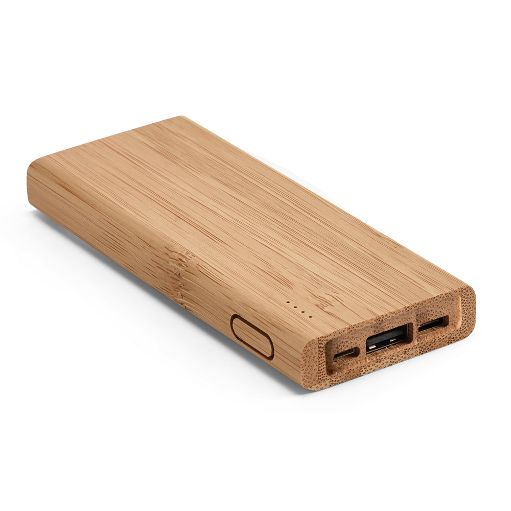 Power Bank em bambu