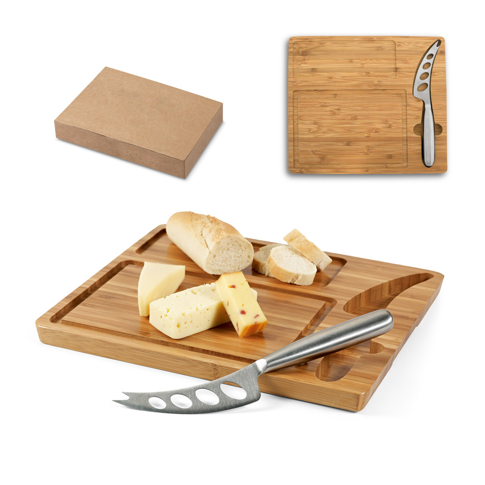 Novidade!!!  Tábua de queijos em bambu com faca incluída.  Sustentável