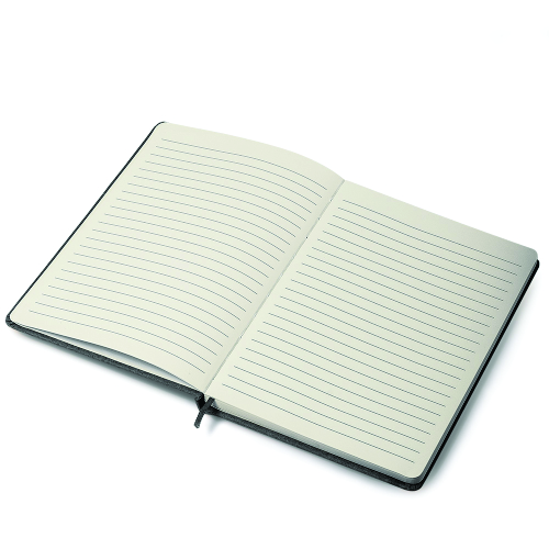 Kit caderno de anotações e caneta metálica. 21,3x14,5cm