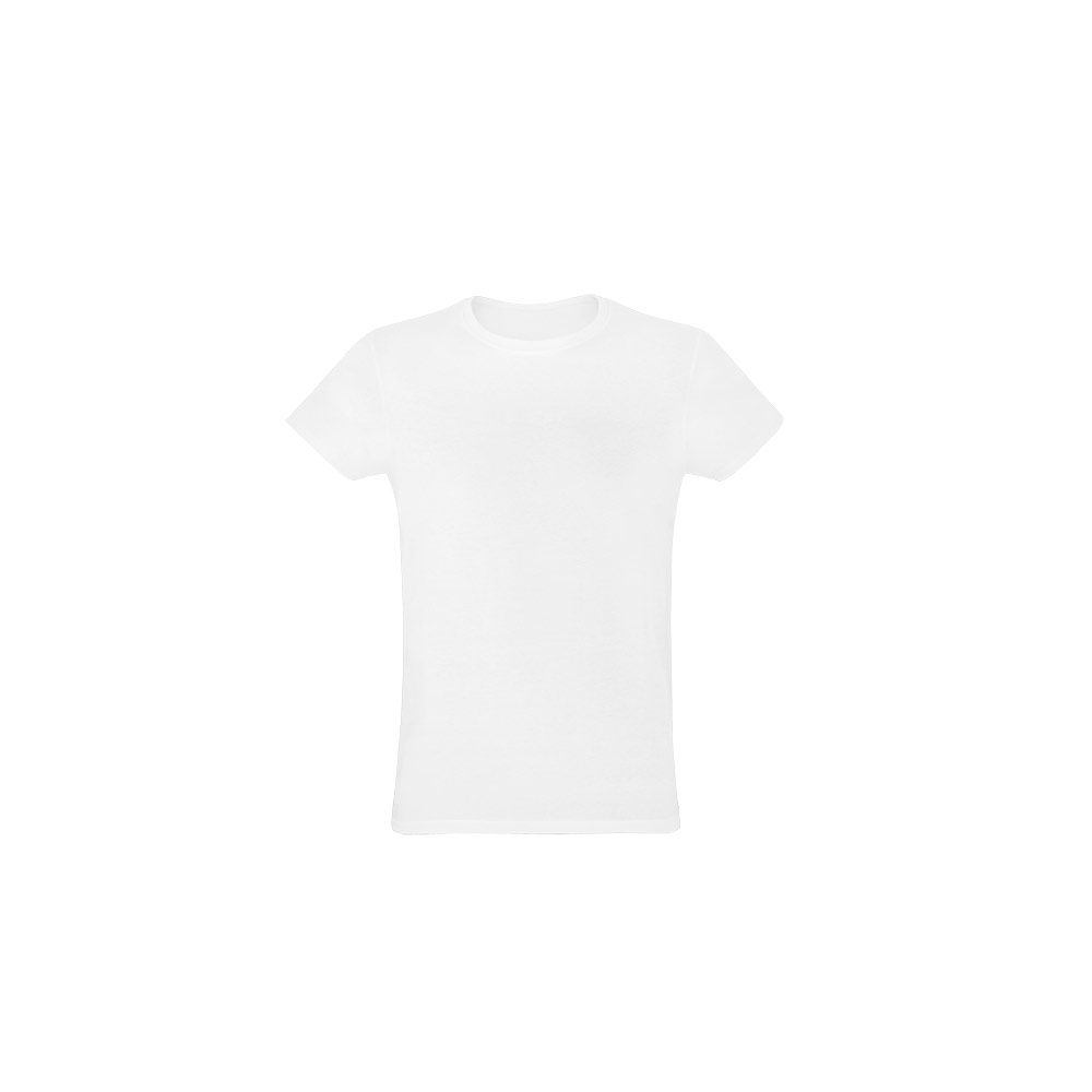 Camiseta unissex de corte regular em malha 100% algodão (170 g/m2) com fio 30/1 penteado. Tamanhos: P, M, G, GG, XGG