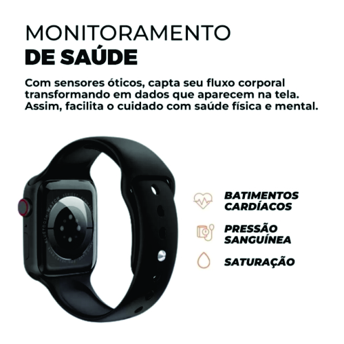 Smartwatch com tecnologia NFC Tela 1.95  45 mm.