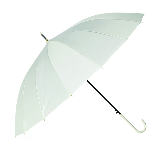 Guarda-chuva em poliéster com abertura automática. 16 varetas em fibra de vidro. 103,5 cm aberto.