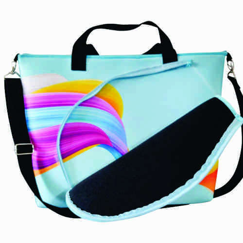 Bolsa raqueteira de Beach Tennis em neoprene. 33 x 9 x 40 cm