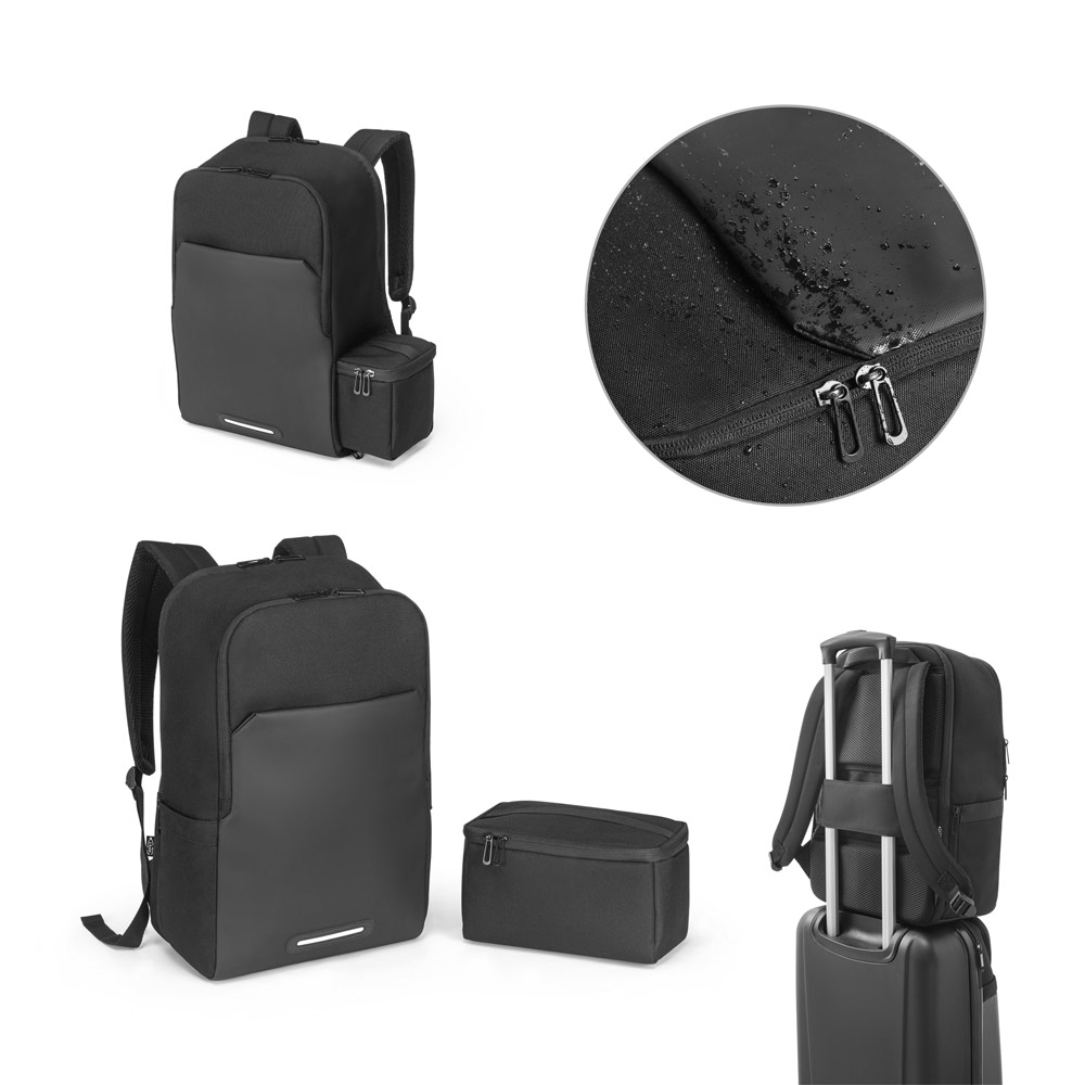 Novidade 2025!!! Mochila 2 em 1 com bolsa térmica em 900D poliéster reciclado (100% rPET) com bolso e fundo em 600D, poliéster reciclado (100% rPET) de alta densidade com revestimento resiste