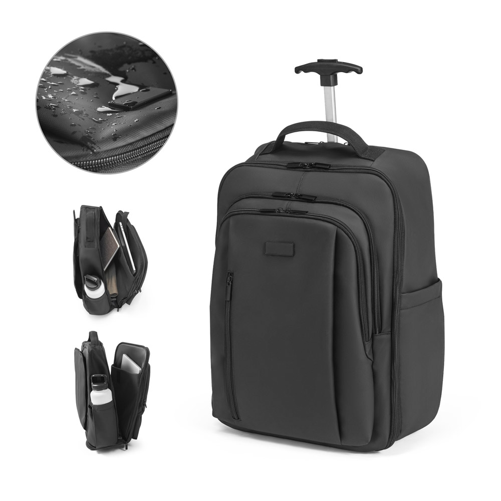 Novidade 2025!!! Mochila trolley em 900D com revestimento resistente à água.  Capacidade até 28 L. 330 x 480 x 185 mm