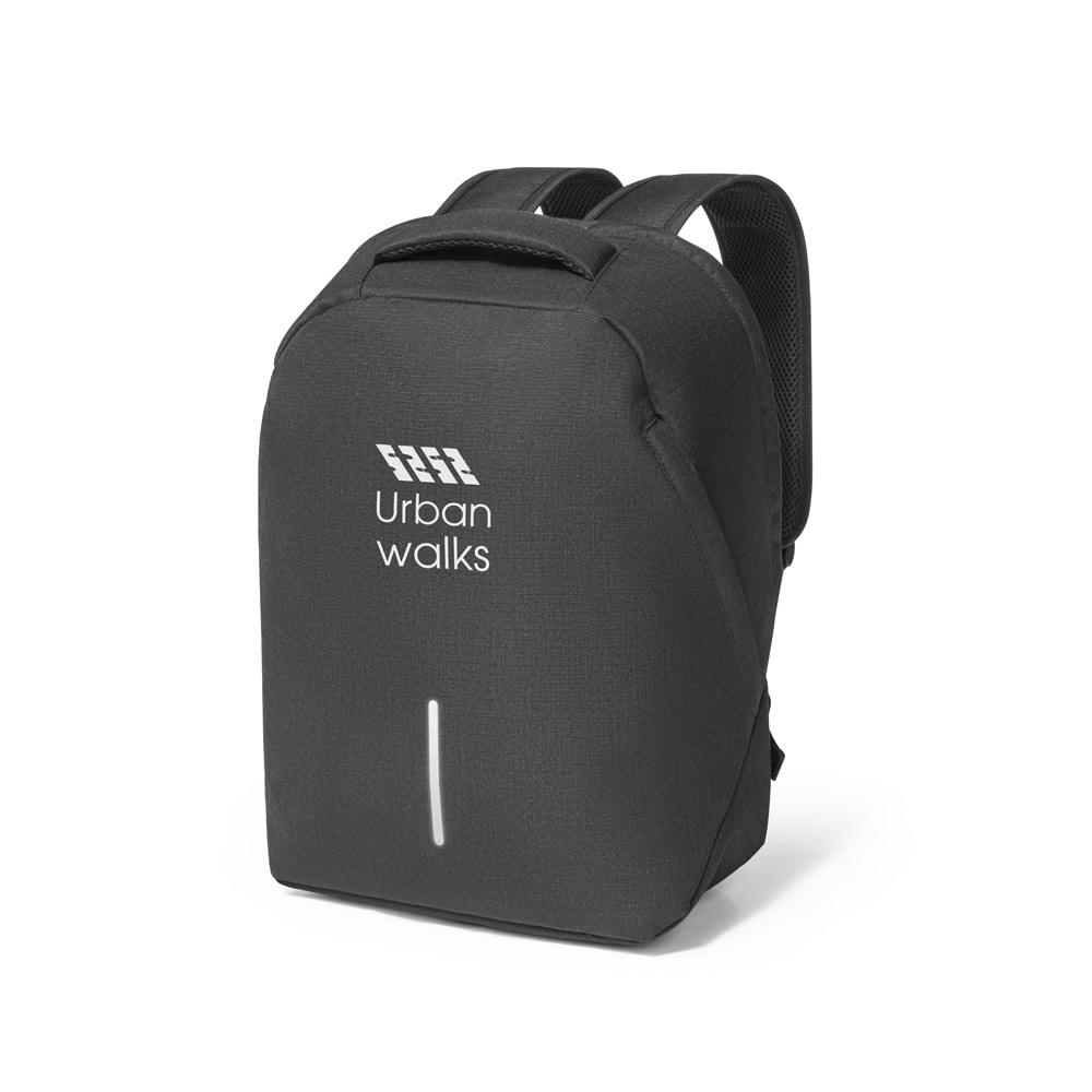 Novidade 2025!!! Mochila para notebook em 600D ripstop, com divisória para notebook até 15.6". Capacidade até 17 L. 310 x 410 x 155 mm.