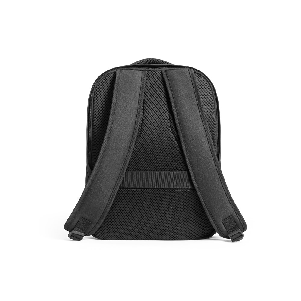 Novidade 2025!!! Mochila para notebook em 600D ripstop, com divisória para notebook até 15.6". Capacidade até 17 L. 310 x 410 x 155 mm.