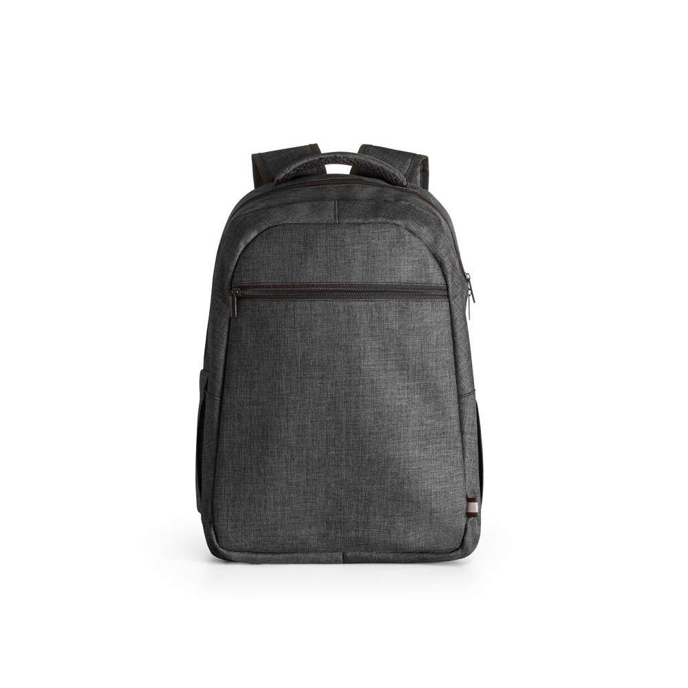 Novidade 2025!!! Mochila para notebook em 600D de alta densidade com compartimento principal para notebook até 15". Capacidade até 17 L. 320 x 420 x 150 mm.