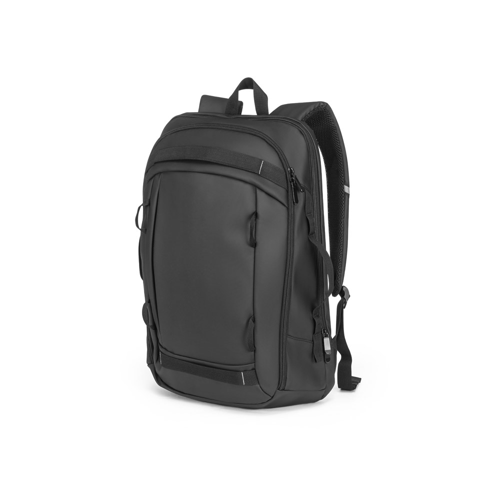 Novidade 2025!!! Mochila para notebook em 900D, poliéster reciclado (100% rPET), de alta densidade, com revestimento resistente à água e forro em 210D poliéster reciclado (100% rPET). Capacid