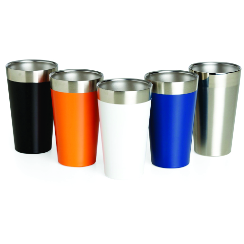 Copo térmico de inox com capacidade para 473 ml. 14,3 x 84 x 26,5 cm.