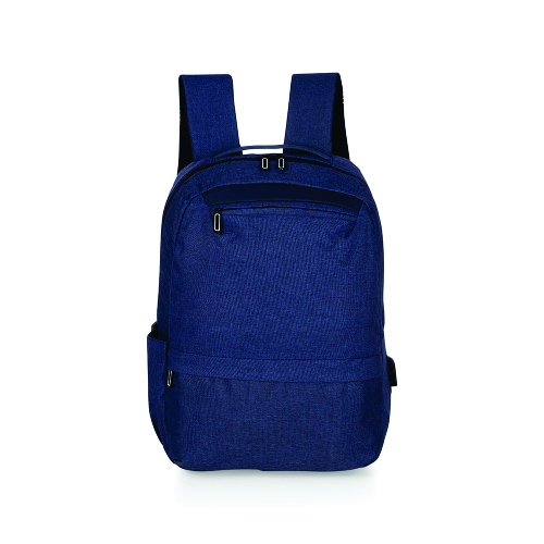 Mochila de nylon 21 litros com três compartimentos, possui bolso lateral e suporte externo usb. 42 x 30 x 17 cm