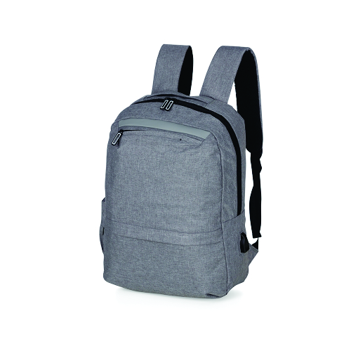 Mochila de nylon 21 litros com três compartimentos, possui bolso lateral e suporte externo usb. 42 x 30 x 17 cm