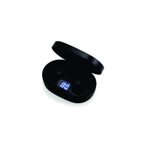 Fone de ouvido com Bluetooth com conexão TWS. 2,9 x 6,2 x 4 cm.