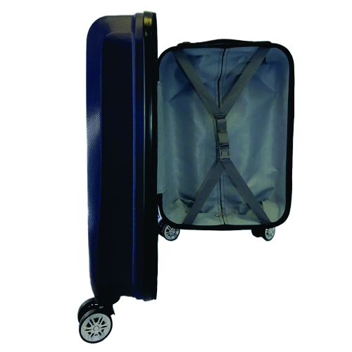 Mala de viagem, com 4 rodas duplas, giro 360° capacidade 10 kg. 57 x 37 x 21 cm.