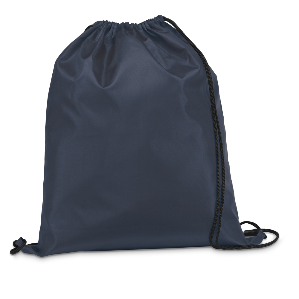 Sacola tipo mochila em 210D com alças em preto. Disponível numa variada gama de cores. 350 x 410 mm