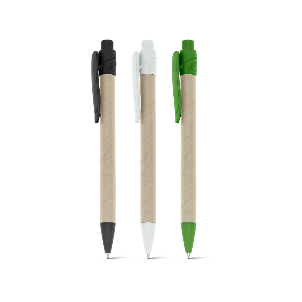 Caneta Ecológica em papel kraft com clipe de plástico