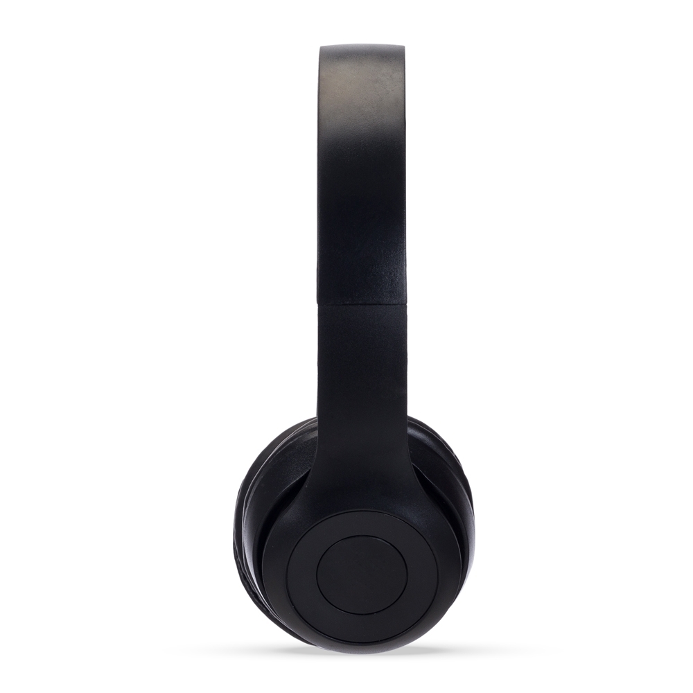 Fone de ouvido bluetooth com rádio FM e microfone embutido. 19,5 x 16,5 cm.