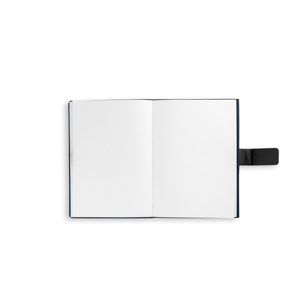 Novidade 2026!!! Caderno A5 com capa dura em 80% materiais reciclados (PU reciclado e poliéster reciclado) estruturado em duas partes: a primeira tem 128 páginas pautadas e a segunda 128 pági
