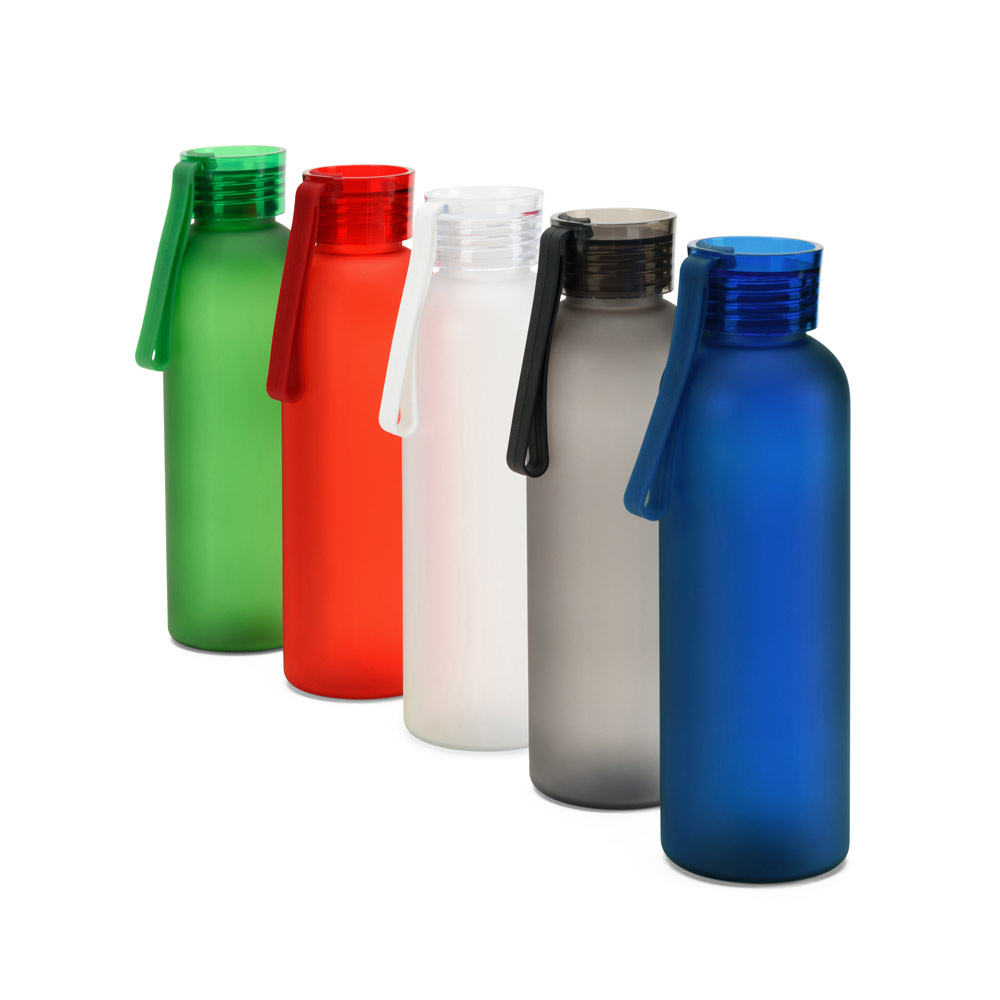 Novidade 2026!!! Squeeze esportiva em PET 100% reciclado, com acabamento fosco 600 mL