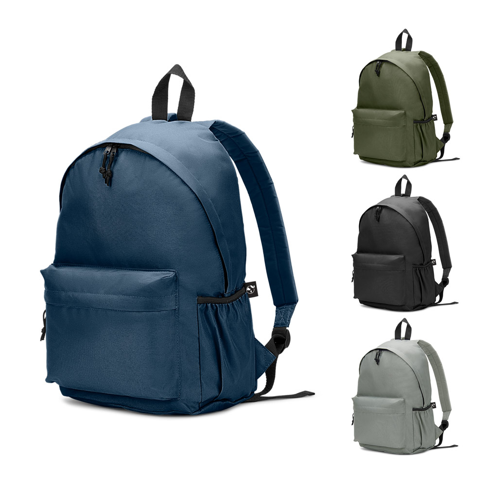 Novidade 2026!!! Mochila em poliéster reciclado 600D com bolso frontal espaçoso 18 L