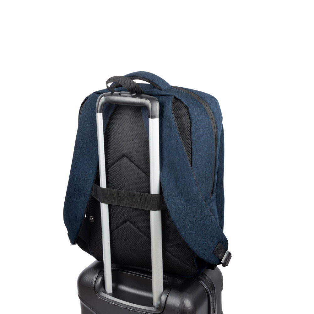 Novidade 2026!!! Mochila, totalmente almofadada, para notebook 15,6" em poliéster reciclado 300D de alta densidade 18 L