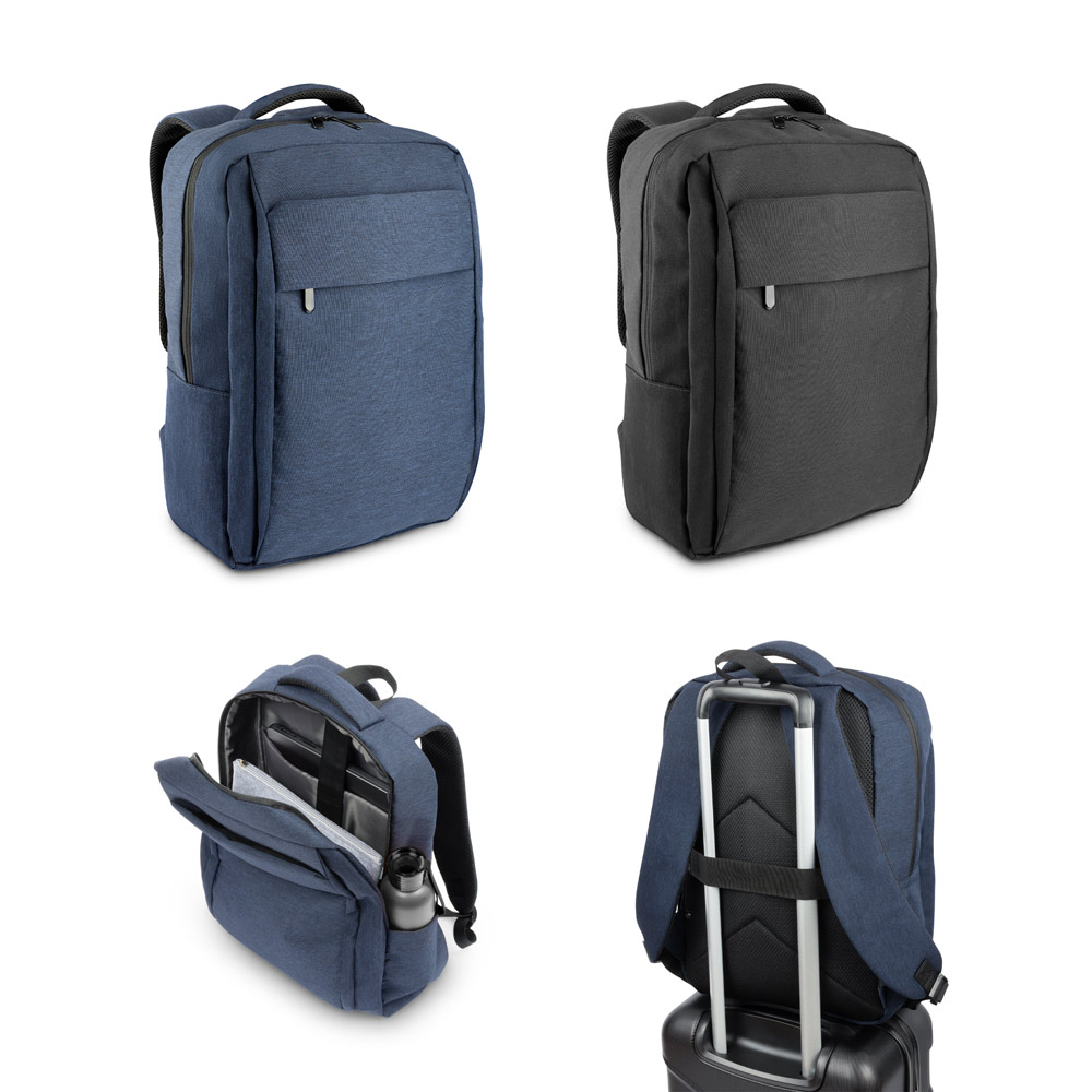 Novidade 2026!!! Mochila, totalmente almofadada, para notebook 15,6" em poliéster reciclado 300D de alta densidade 18 L