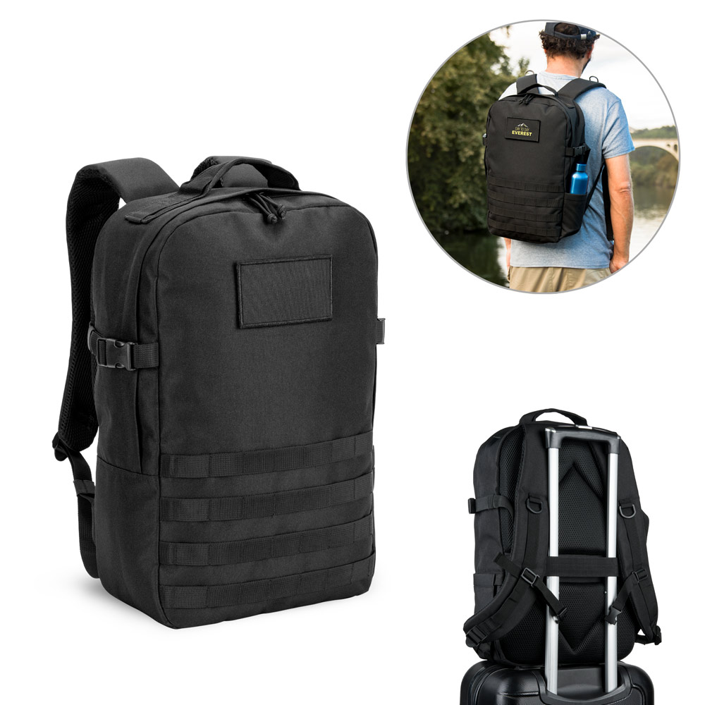 Novidade 2026!!! Mochila estilo militar em poliéster reciclado 600D, de alta densidade, com bolso para notebook 17.3" 21 L