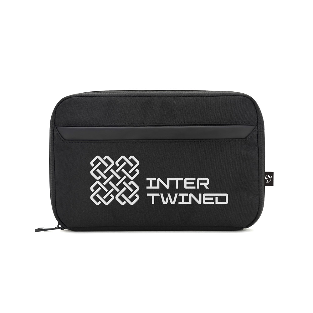 Novidade 2026!! Bolsa organizadora espaçosa para acessórios tecnológicos em poliéster reciclado 600D twill
