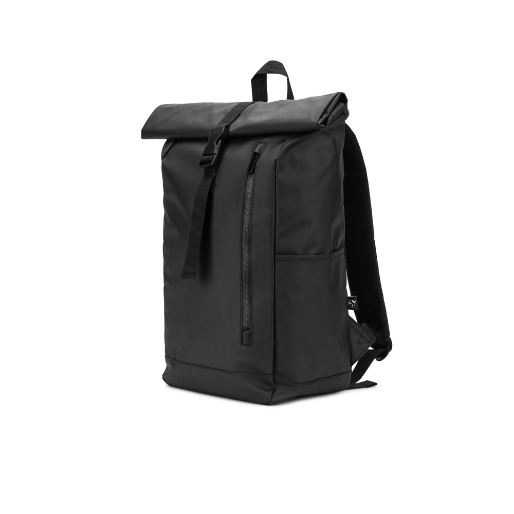 Novidade 2026!!! Mochila "Roll top" com design em sistema de fecho que permite enrolar a parte superior em poliéster reciclado 600D de alta densidade com revestimento resistente á água 20 L