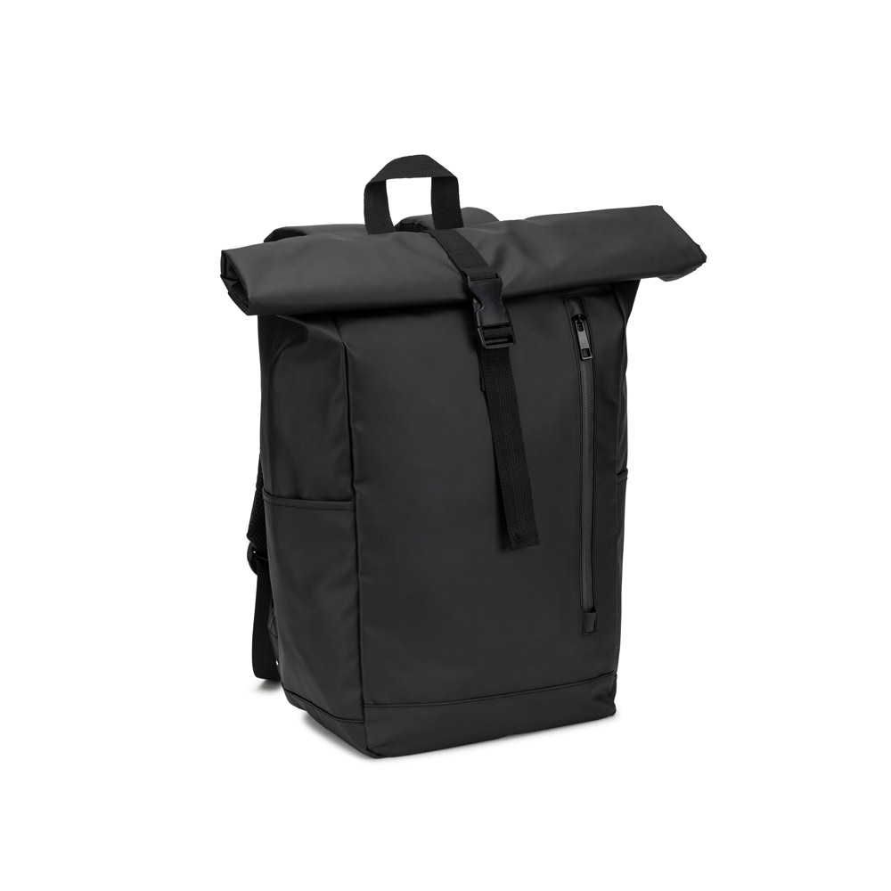 Novidade 2026!!! Mochila "Roll top" com design em sistema de fecho que permite enrolar a parte superior em poliéster reciclado 600D de alta densidade com revestimento resistente á água 20 L