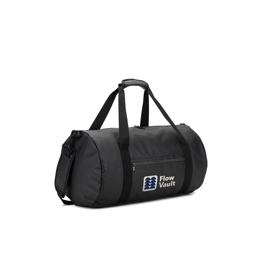 Novidade 2026!!! Bolsa esportiva em formato cilíndrico em poliéster reciclado 600D de alta densidade com compartimento lateral para sapatos 32 L