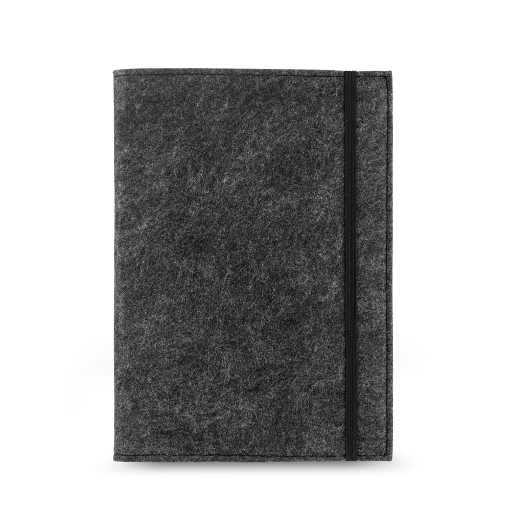 Novidade 2026!!! Caderno A5 com capa em feltro 100% reciclado, com 160 páginas pautadas recicladas