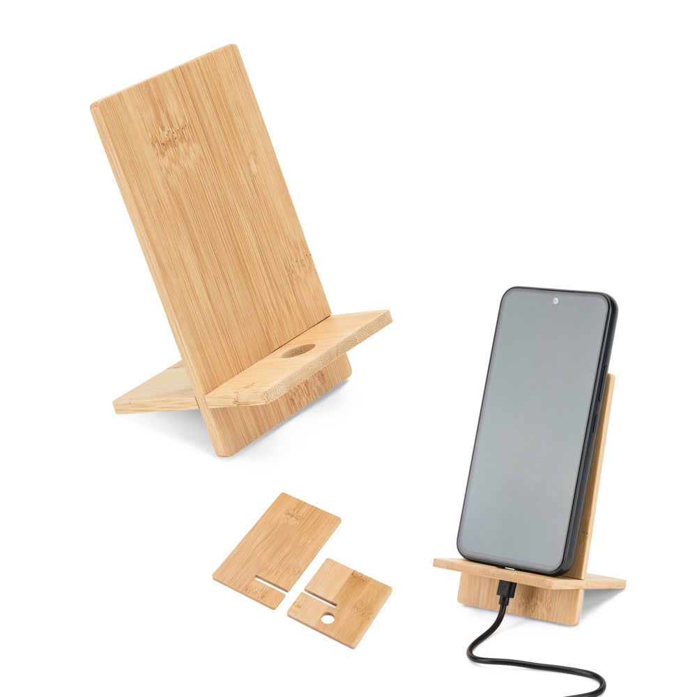 Novidade 2026!!! Suporte para celular em bambu, desmontável em duas partes