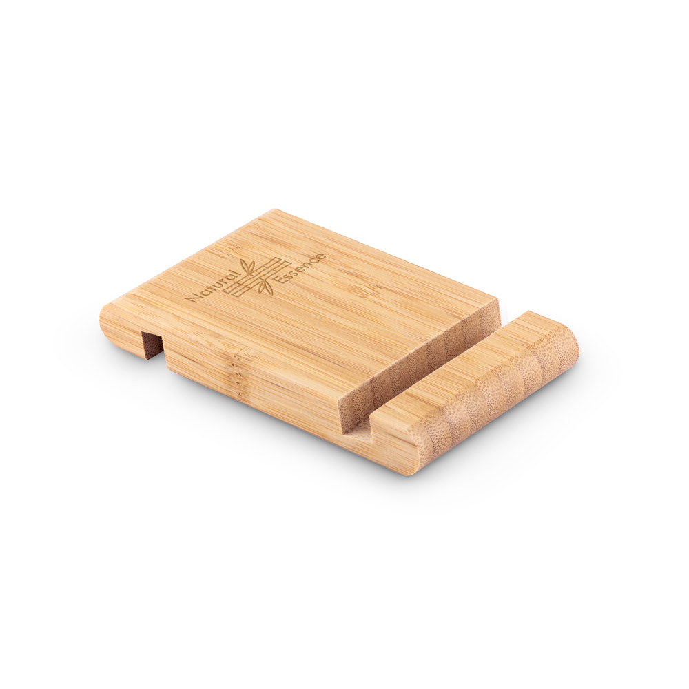 Novidade 2026!!! Suporte para celular em bambu com duas canaletas de tamanhos diferentes