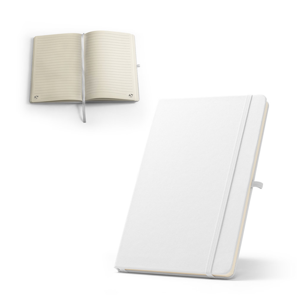 Novidade 2026!!! Caderno A5 de capa dura em PET 100% reciclado 300D ideal para personalização em sublimação