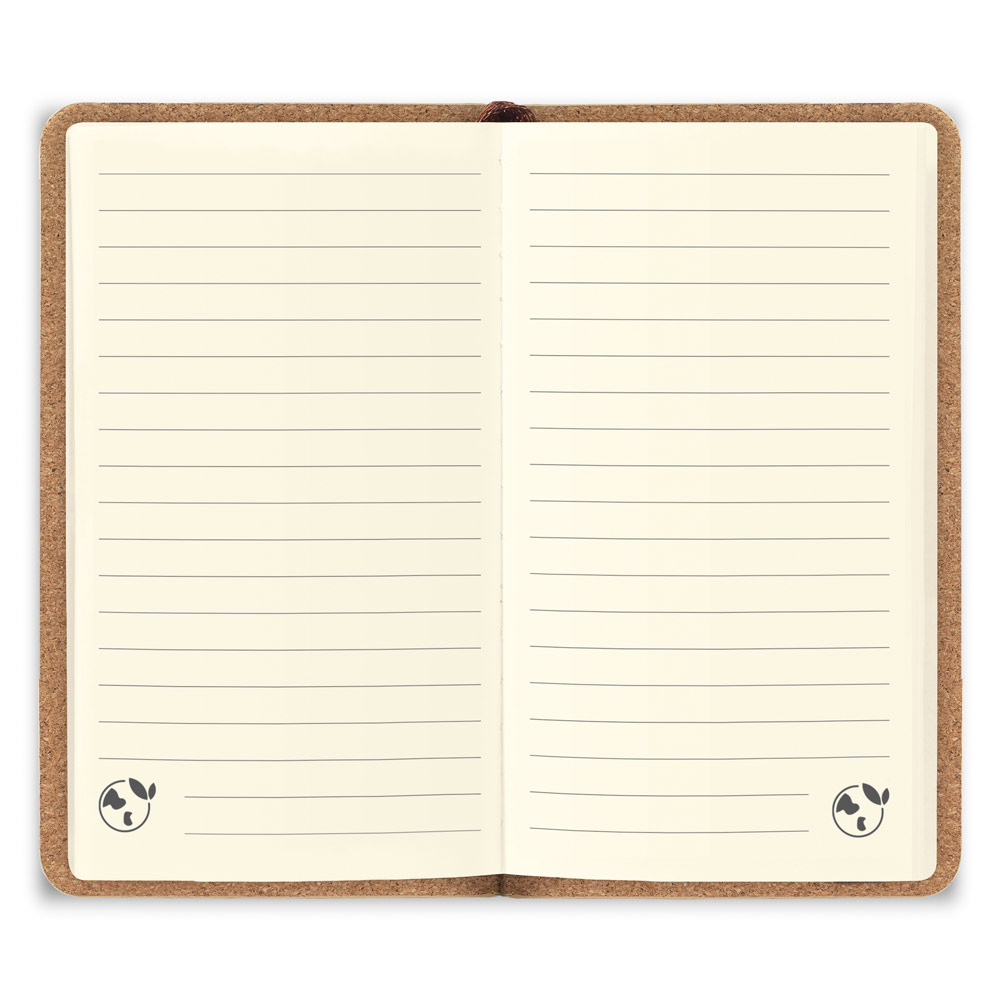Novidade 2026!!! Caderno de bolso de capa dura em folha de bambu e cortiça com 160 páginas pautadas