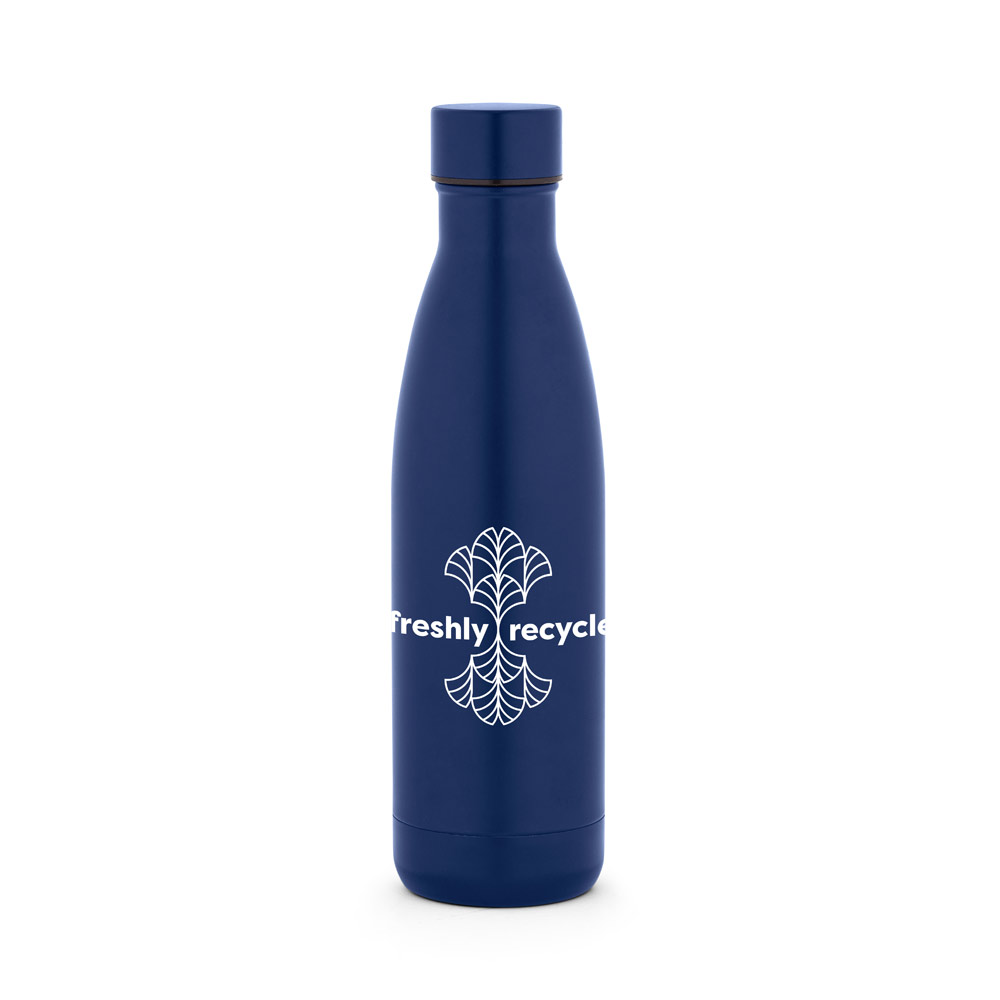 Novidade 2026!!Garrafa em aço inox 90% reciclado de parede dupla térmica, isolada a vácuo e acabamento mate 810 mL