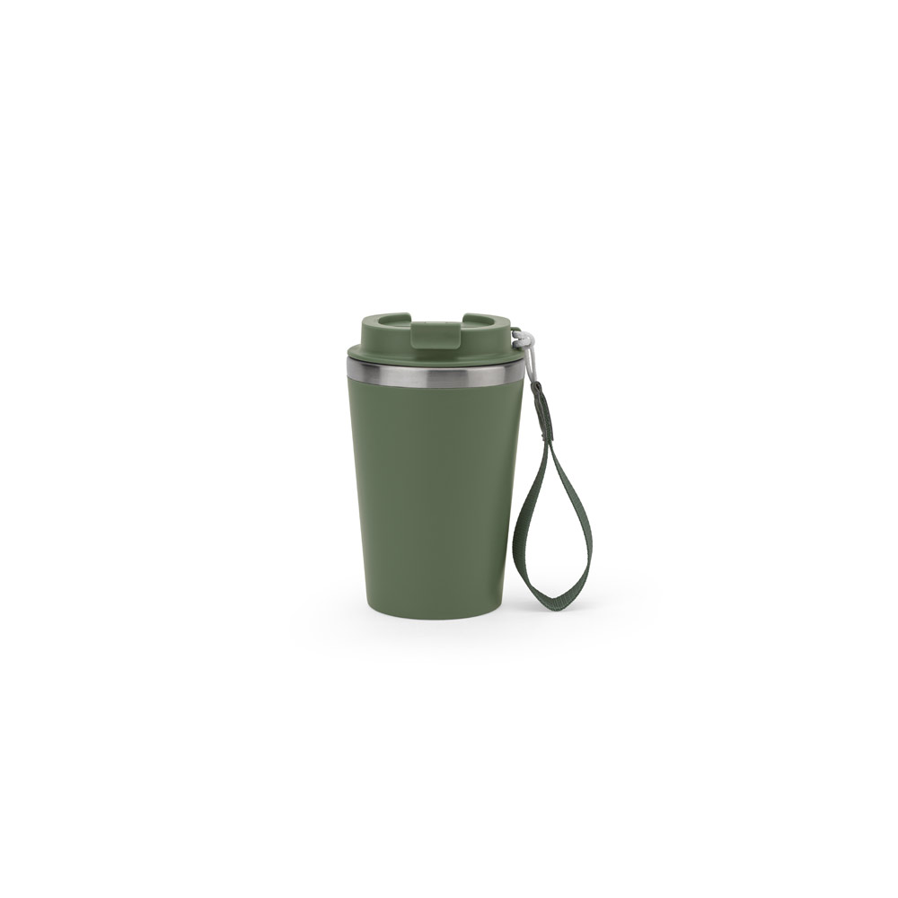 Novidade 2026 !!! Copo de viagem em aço inox 90% reciclado com parede dupla e acabamento em mate 460 mL